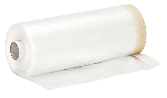 Dekkfolie med tape 140 cm x 33 meter
